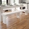 Flash Furniture HERCULES Series 8' x 12" Antique Rustic Solid White Pine Folding Farm Bench with 3 Legs XA-B-96X12-L-WH-GG - alternate 1